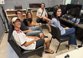 Jornal PUC Lourdes: Alice Horta, Thiago Machado, Lucas Penzin, Mariana Elisa e Henrico Riani