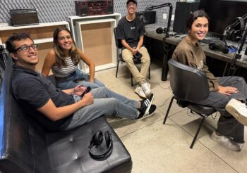 Jornal PUC Lourdes: Alice Horta, Thiago Machado, Lucas Penzin, Mariana Elisa e Henrico Riani